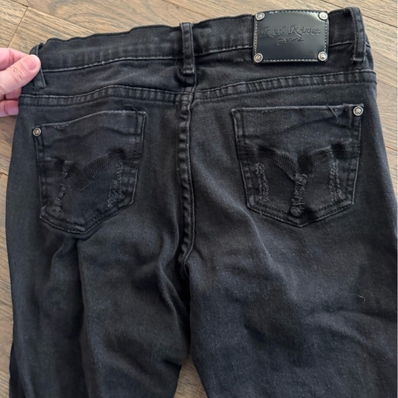 Red Rivet Black Distressed Jeans size 5 - Picture 7 of 9